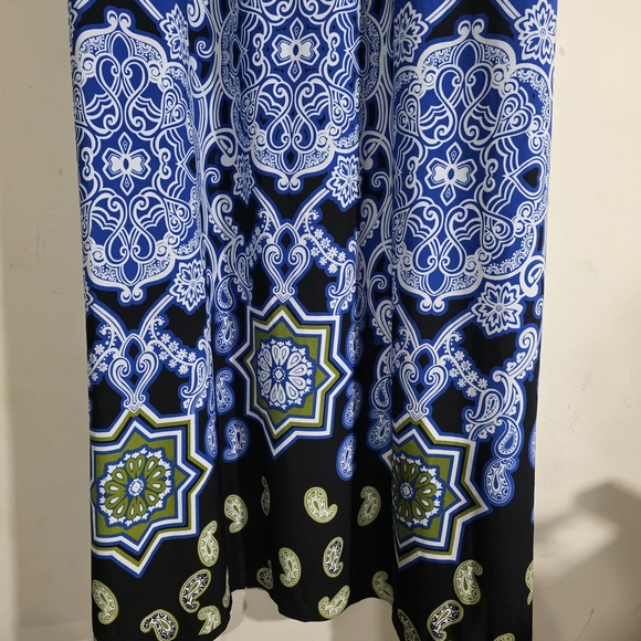 Apt. 9 Blue and Black Patterned Maxi Dress - Picture 8 of 9